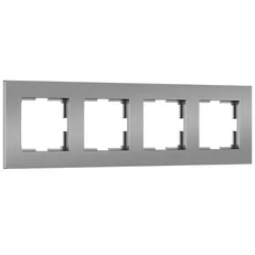 Изображение Рамка на 4 поста Slab (серебро матовый) W0042965